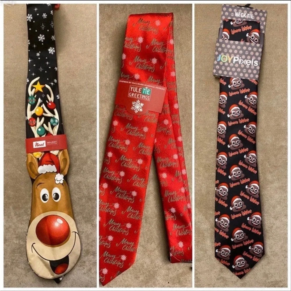 3 new men’s Christmas tie holiday neck tie gift